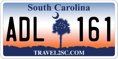 SC license plate ADL161