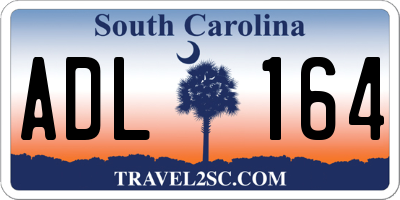 SC license plate ADL164