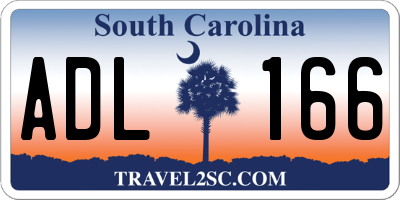 SC license plate ADL166
