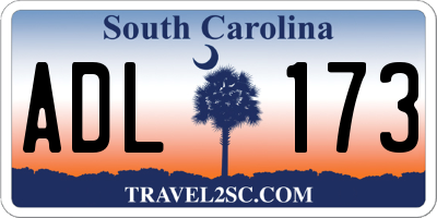 SC license plate ADL173