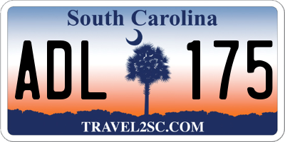 SC license plate ADL175