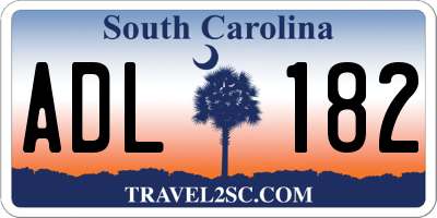 SC license plate ADL182