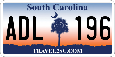 SC license plate ADL196