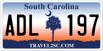 SC license plate ADL197