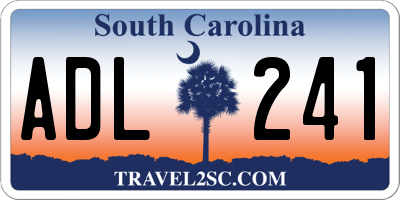 SC license plate ADL241