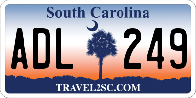 SC license plate ADL249