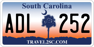 SC license plate ADL252
