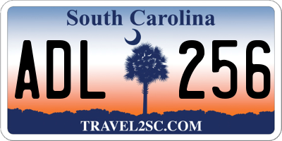 SC license plate ADL256