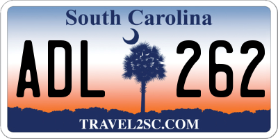 SC license plate ADL262