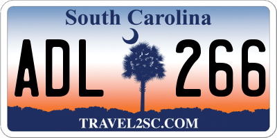 SC license plate ADL266