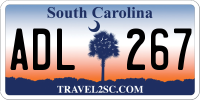 SC license plate ADL267