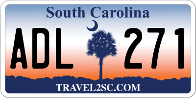 SC license plate ADL271