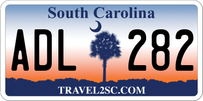 SC license plate ADL282