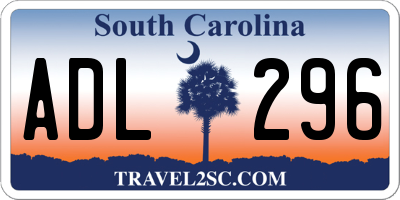 SC license plate ADL296