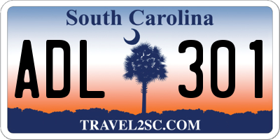 SC license plate ADL301