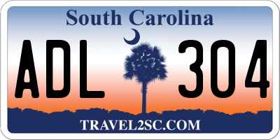 SC license plate ADL304