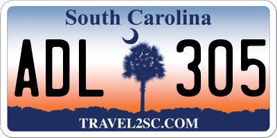 SC license plate ADL305