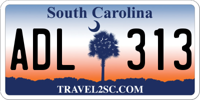 SC license plate ADL313