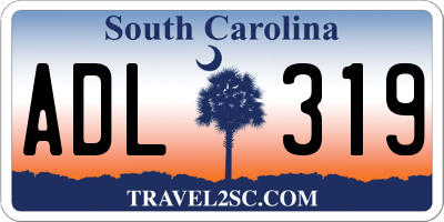 SC license plate ADL319