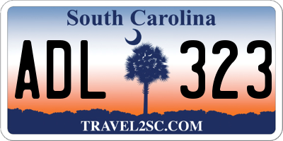 SC license plate ADL323