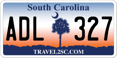 SC license plate ADL327
