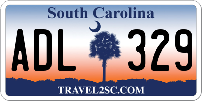SC license plate ADL329