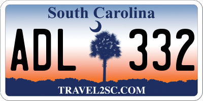 SC license plate ADL332