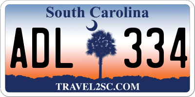 SC license plate ADL334