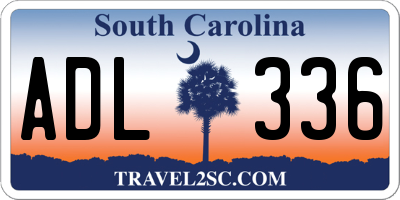 SC license plate ADL336