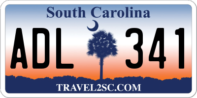 SC license plate ADL341