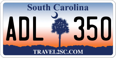 SC license plate ADL350