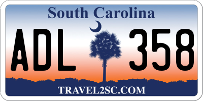 SC license plate ADL358