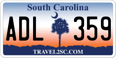 SC license plate ADL359