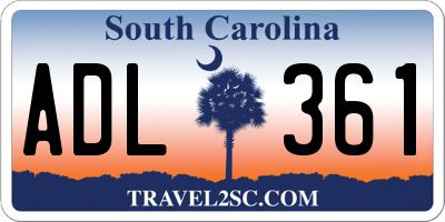 SC license plate ADL361