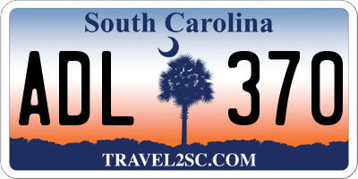 SC license plate ADL370