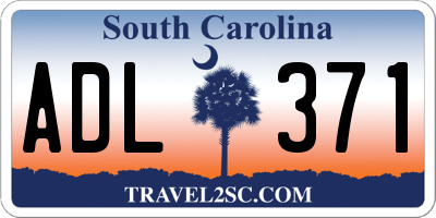 SC license plate ADL371
