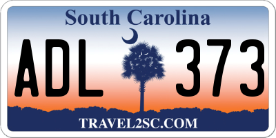 SC license plate ADL373