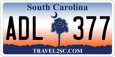 SC license plate ADL377