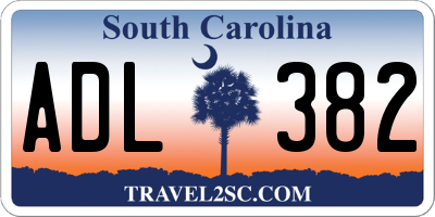SC license plate ADL382