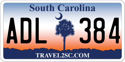 SC license plate ADL384
