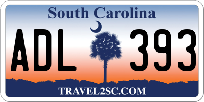 SC license plate ADL393