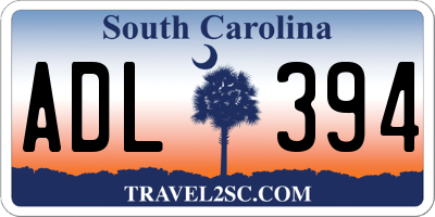 SC license plate ADL394