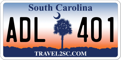 SC license plate ADL401