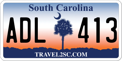 SC license plate ADL413