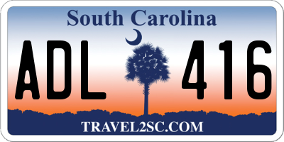 SC license plate ADL416