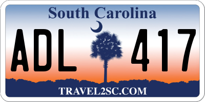SC license plate ADL417