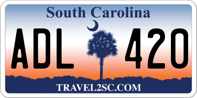 SC license plate ADL420