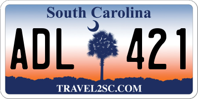 SC license plate ADL421