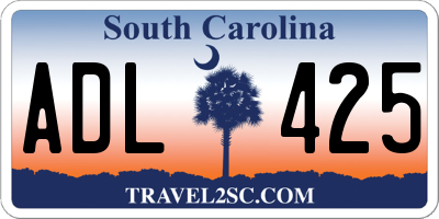 SC license plate ADL425