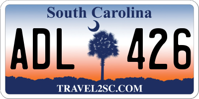 SC license plate ADL426